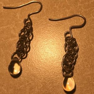 Water-drop Dangle Earrings (reclaimed pieces)